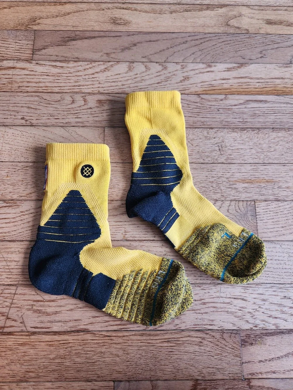 Mens Stance Yellow/Black NBA Socks Size Large